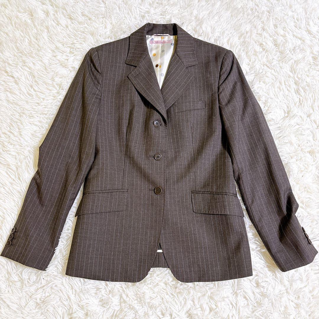 【美品】　ポールスミス　セットアップ　ストライプ パンツスーツ 裏地ドット柄