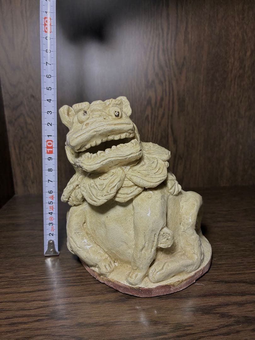 狛犬 陶器の置物 陶製狛犬