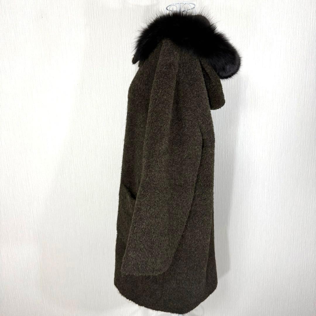 良質 leilian レリアン コート フード付き 大きいサイズ 13+