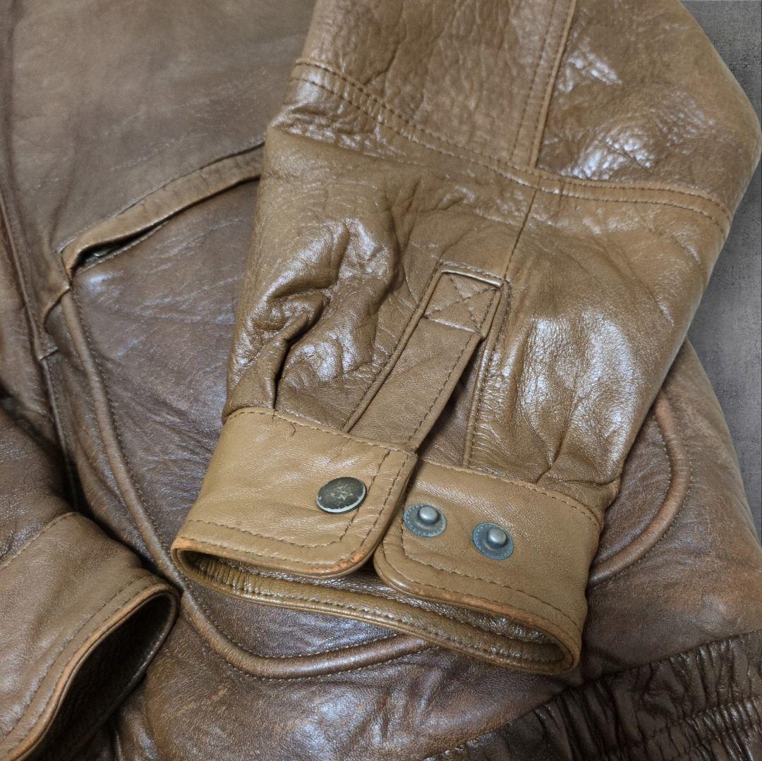 90s vintage A-2 フライトジャケット LL レザー 短丈 ボマー