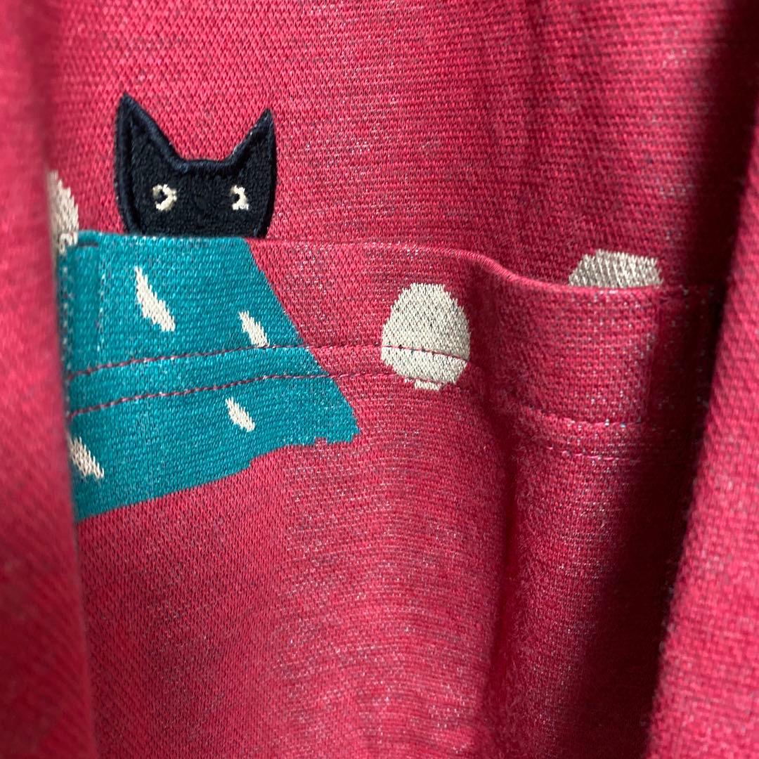 新品マタノアツコ　ルームウエア　ワンピースL ネコ　ワコール