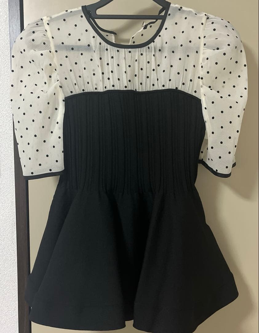 ドット　ブラウス