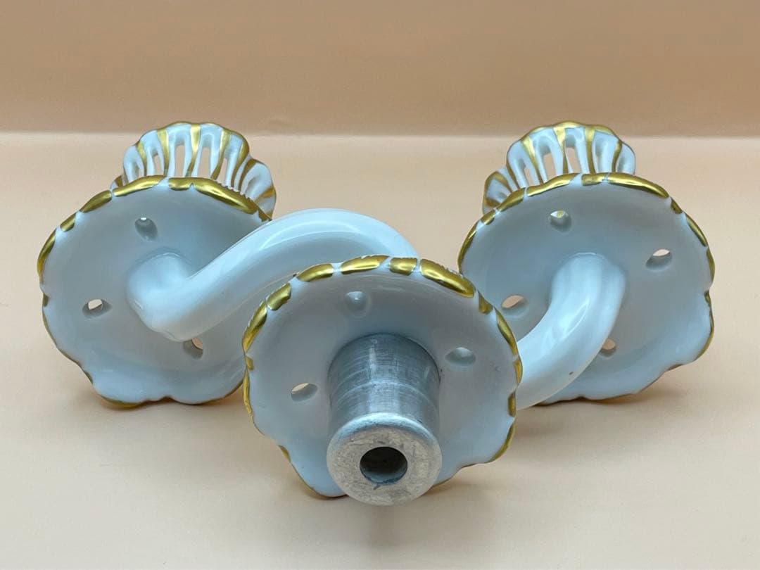 ヘレンドアポニーピンクのキャンドルホルダー