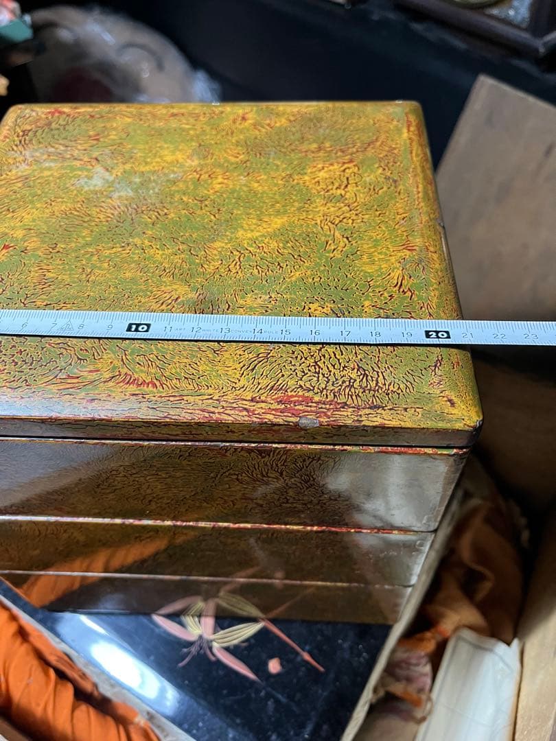 美術館級御重、御重、3段重、おせち料理、昭和18年頃の3段重ね重箱