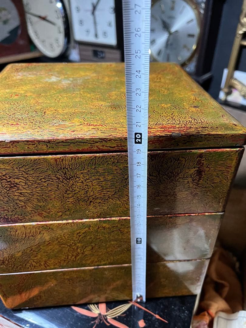 美術館級御重、御重、3段重、おせち料理、昭和18年頃の3段重ね重箱