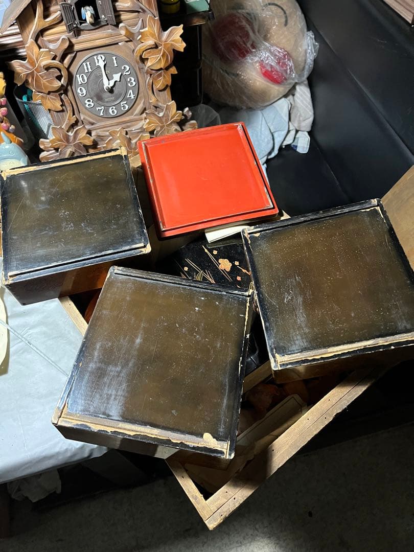 美術館級御重、御重、3段重、おせち料理、昭和18年頃の3段重ね重箱
