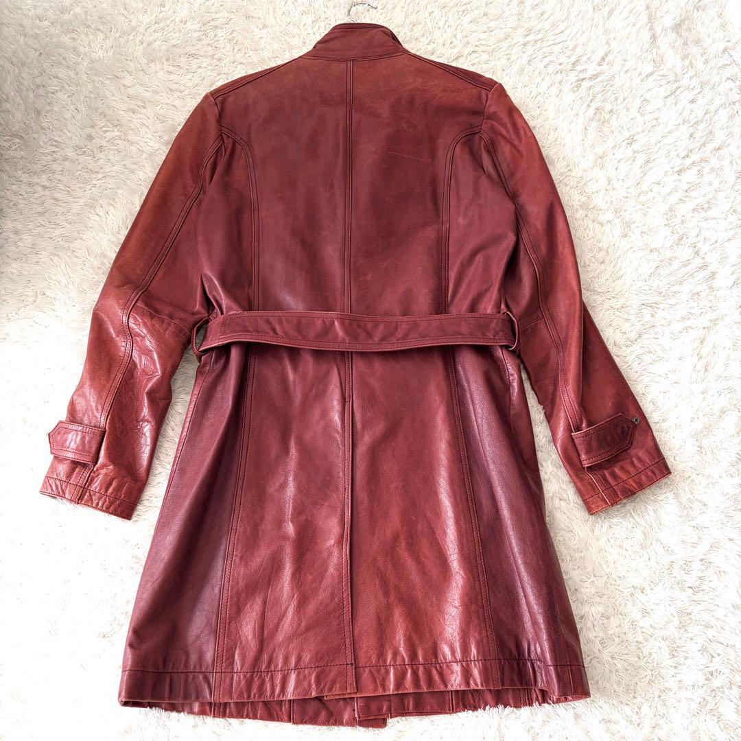 ✨希少色✨ トルネードマート コート レザー ロング ベルト L ファスナー