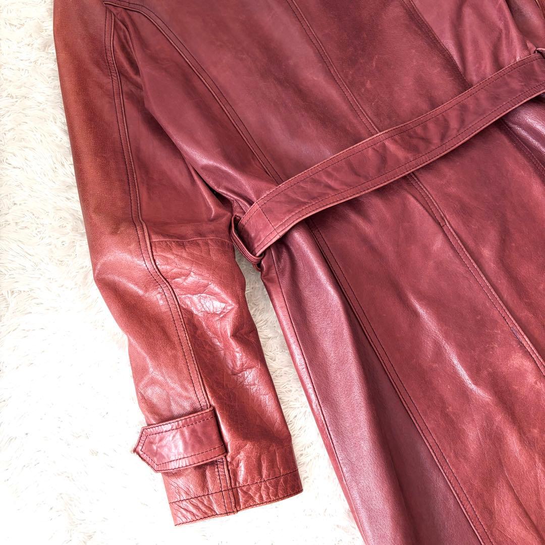 ✨希少色✨ トルネードマート コート レザー ロング ベルト L ファスナー