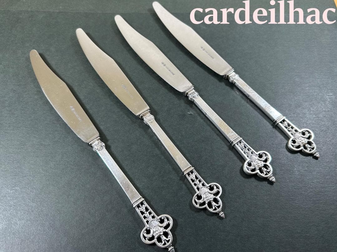 カルディヤック ルネッサンス ナイフ 4本 純銀 シルバー 950 カトラリー