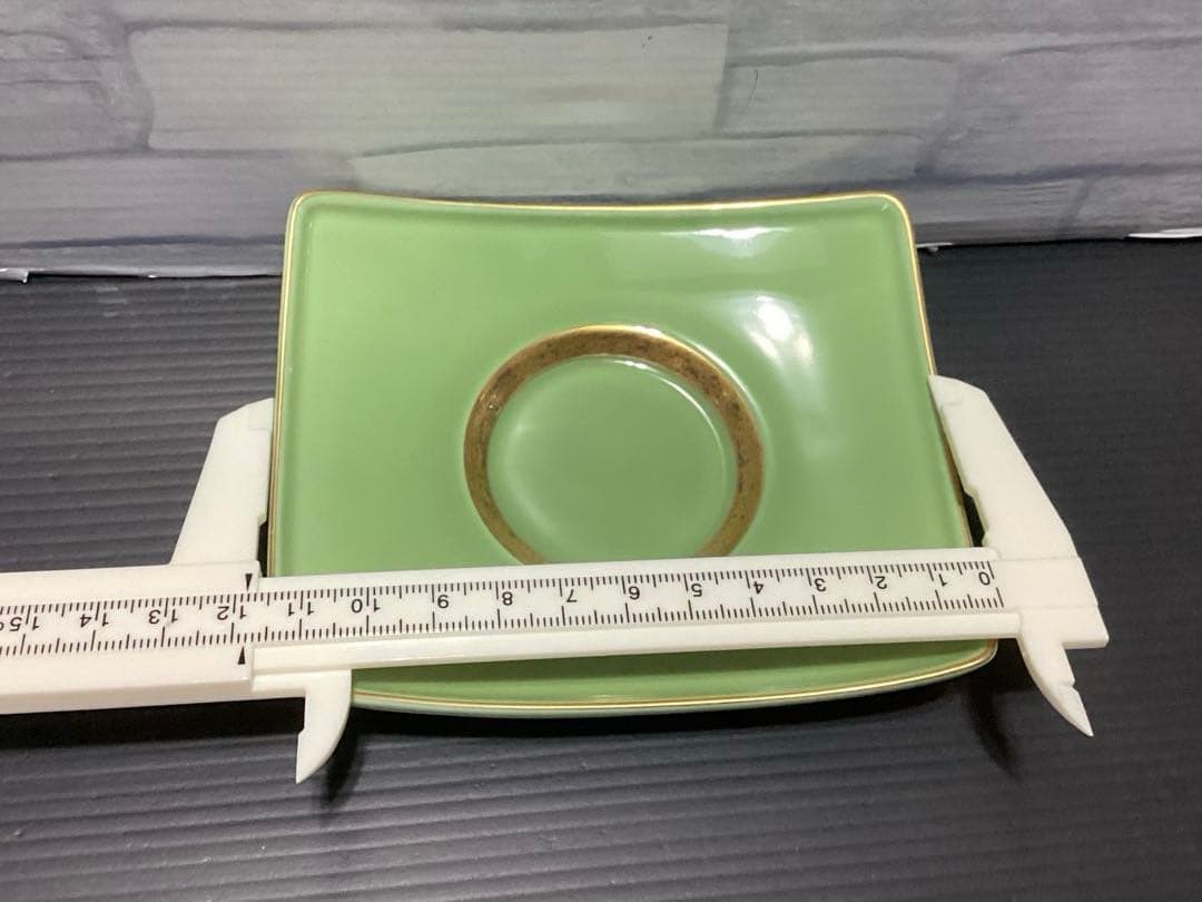 深川製磁　君島一郎　白百合、百合、カップ&ソーサー 、湯呑み茶碗&茶托　小皿