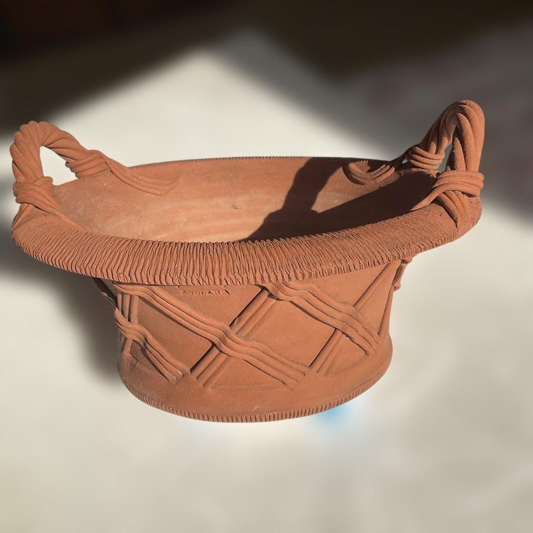 ウィッチフォード ハンドル付きバスケット鉢 直径36cmサイズ