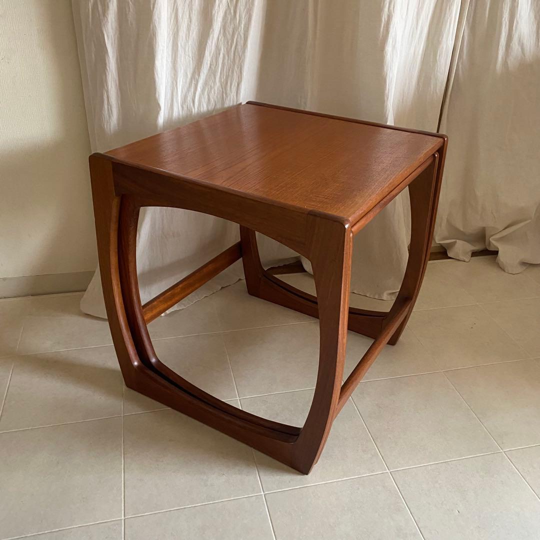 美品　北欧　アンティーク　ネストテーブル　セット　サイドテーブル　チーク　机