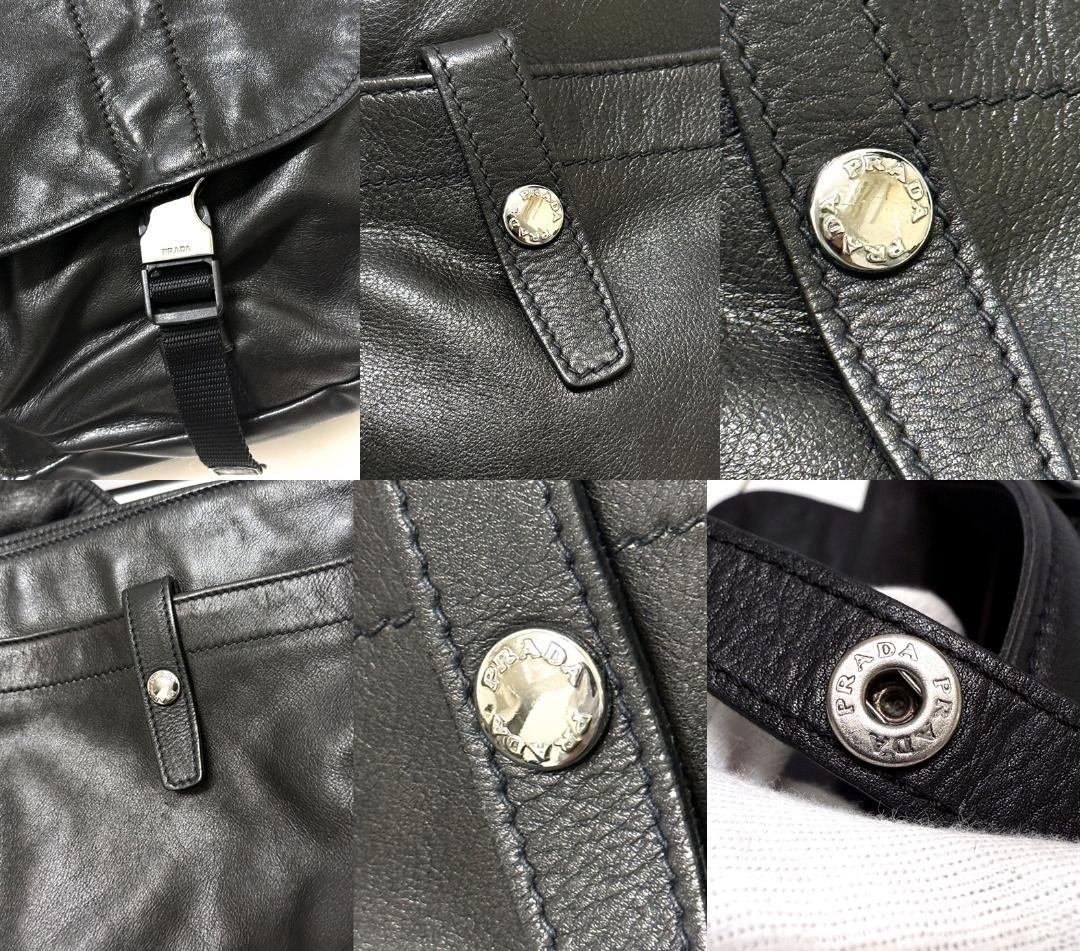 プラダ　レザー　メッセンジャー ショルダー バッグ　ハイエンド　定価35万　ロゴ