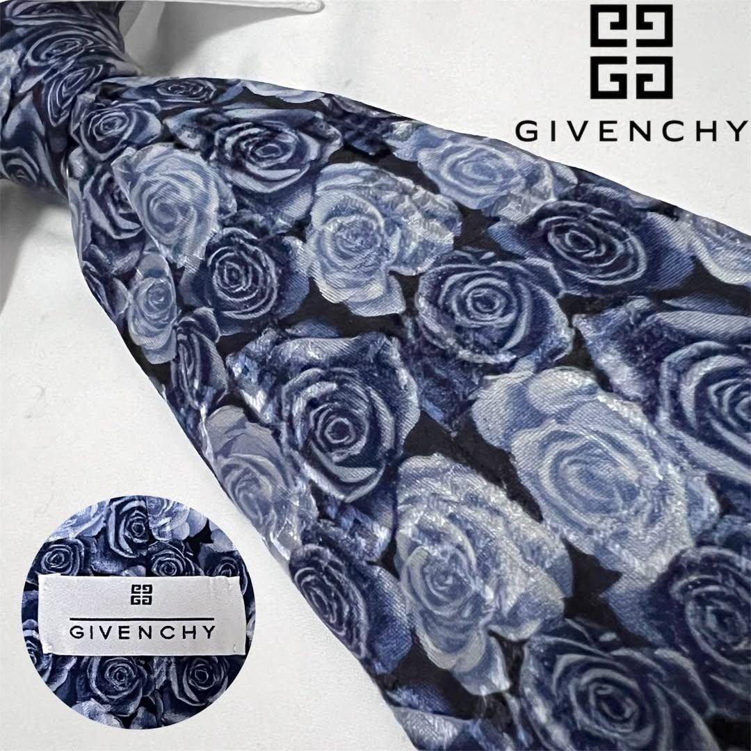 ✨一点物✨GIVENCHY ネクタイ 花柄 総柄 おしゃれ ビジネス 古着
