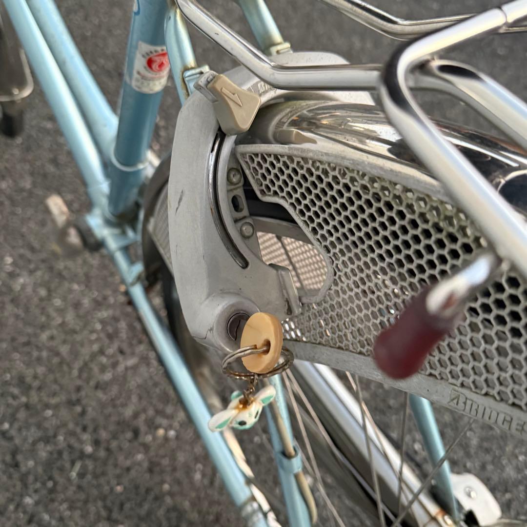 街乗り用自転車 27インチ カゴ/鍵/変速機/オートライト付