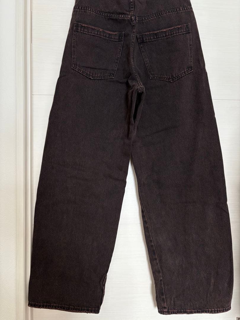 DROP WAIST STRAIGHT デニム　ブラウン　サイズ１
