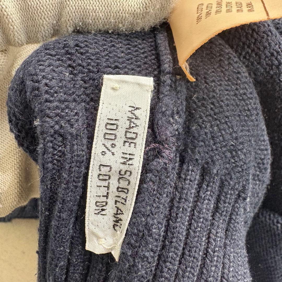 マン様CHANEL シャネル セーター ココマーク コットン ネイビー Vネック