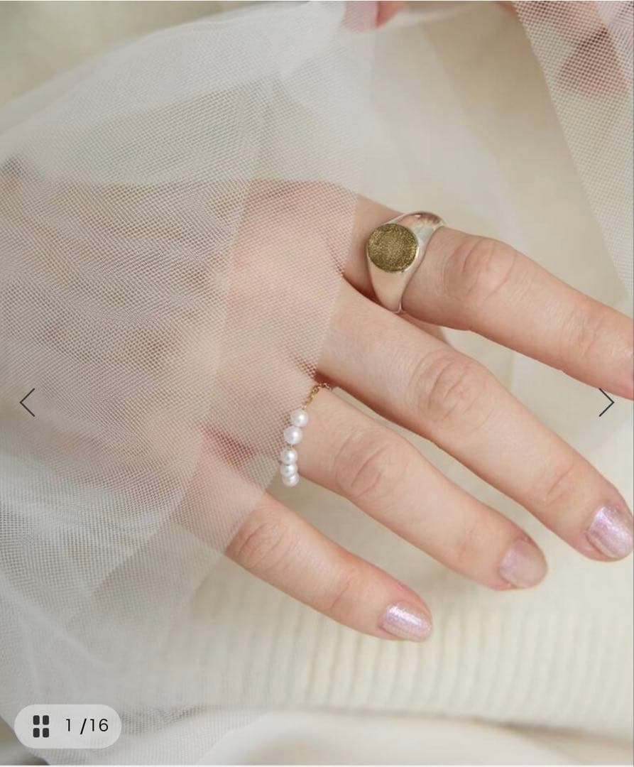 GIGI/ジジ 別注 PEARL CHAIN RING EX IENA イエナ