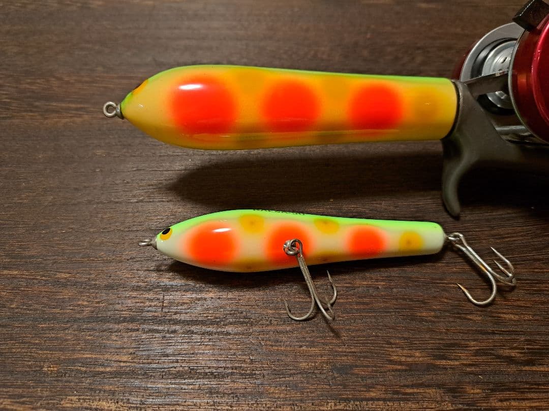 一点物　ザウルス　バルサ50　ビッグラッシュそっくりグリップ　アブ　道楽　ヘドン