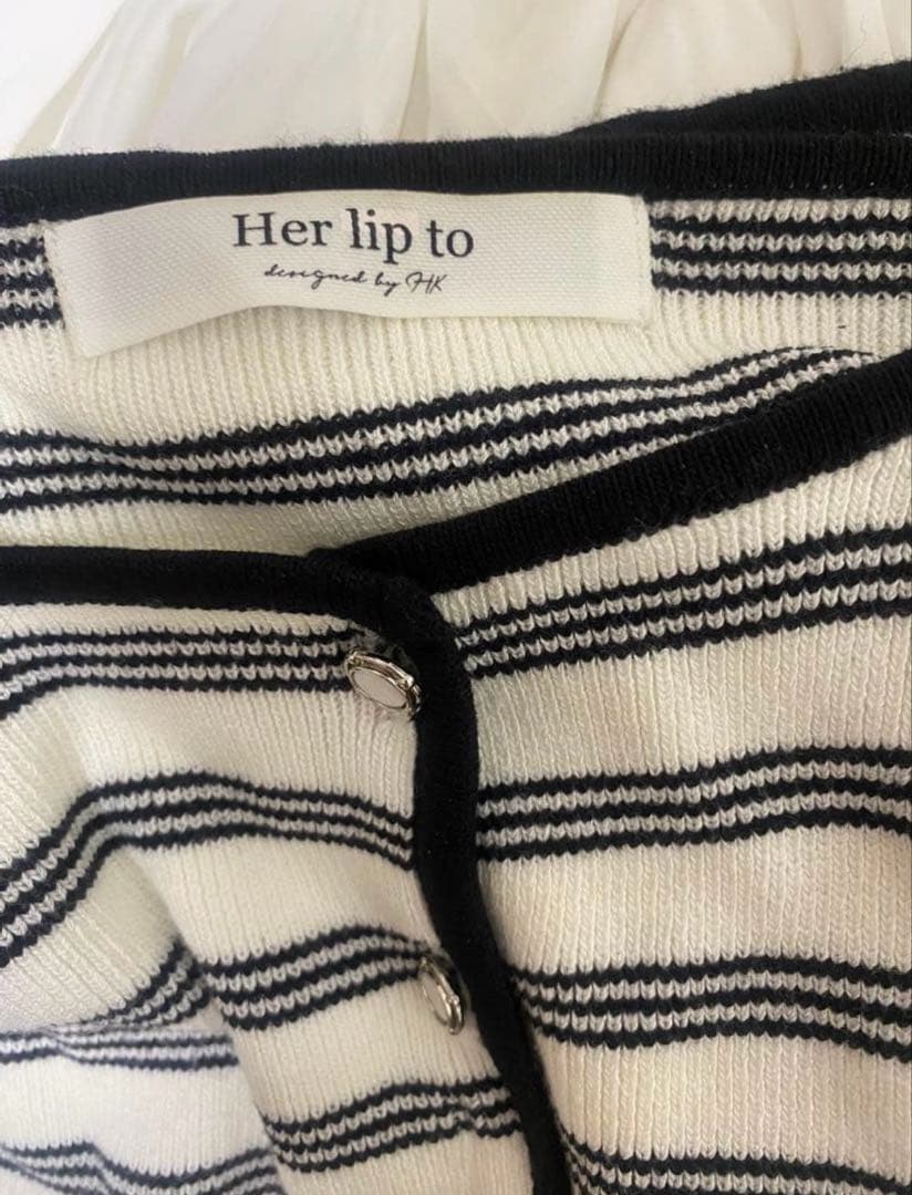 ワンピース Herlipto Docking Knit Balloon Dress