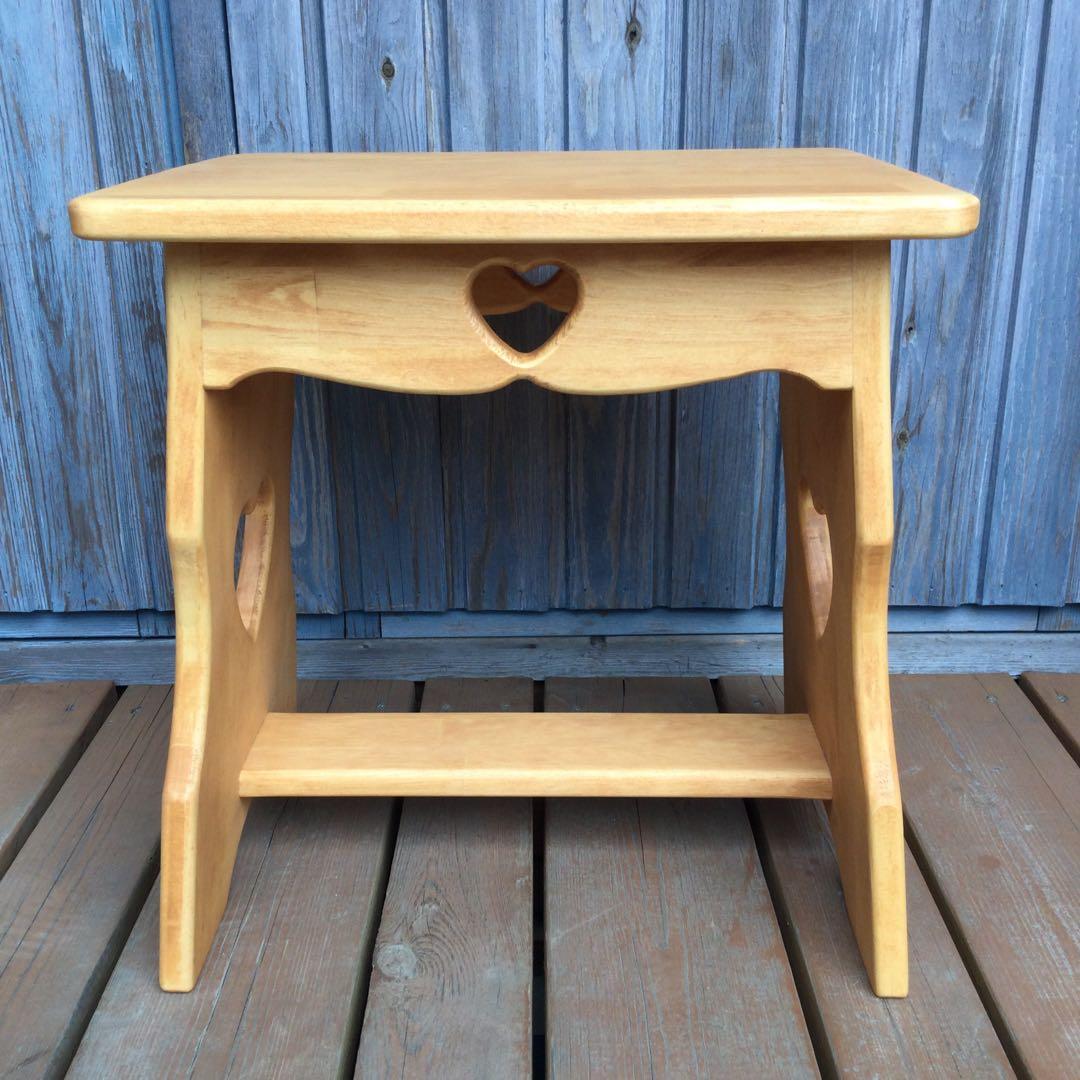 アメリカンカントリー家具　カントリーハート　ベンチ型　スツール
