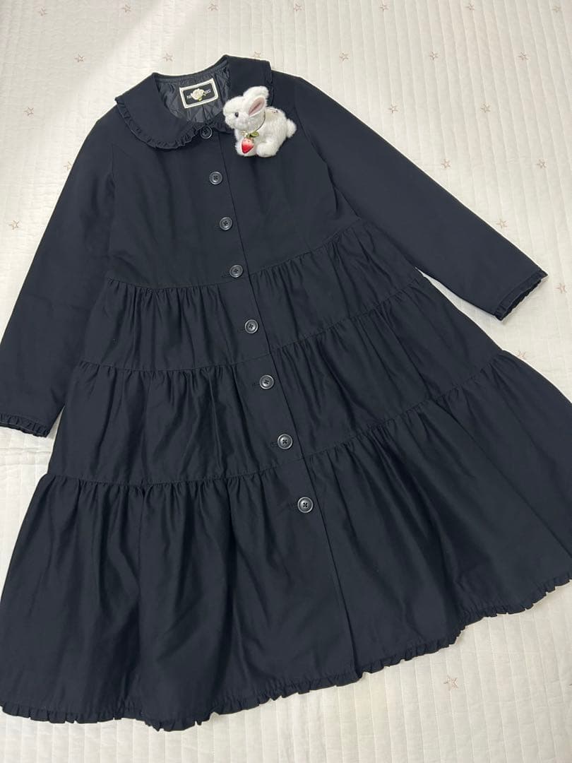 ピンクハウス　ティアード　フレア　コート　春　キルティング　ローズ　2025