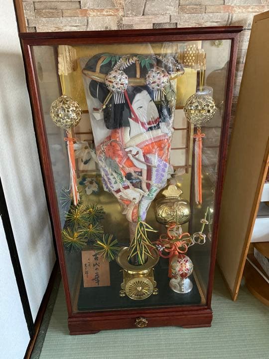 羽子板飾り ガラスケース オルゴール付き