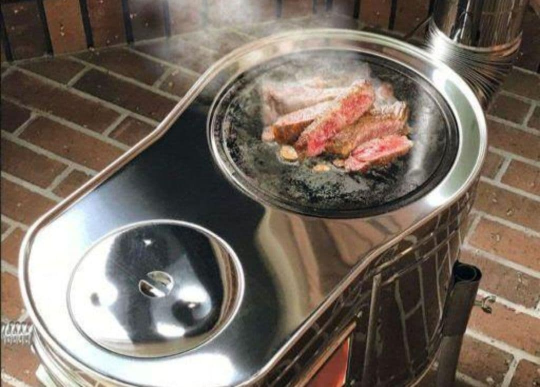 ★値下げしました★薪ストーブ 時計型 新品未使用 ★冬キャン冬BBQや災害時に