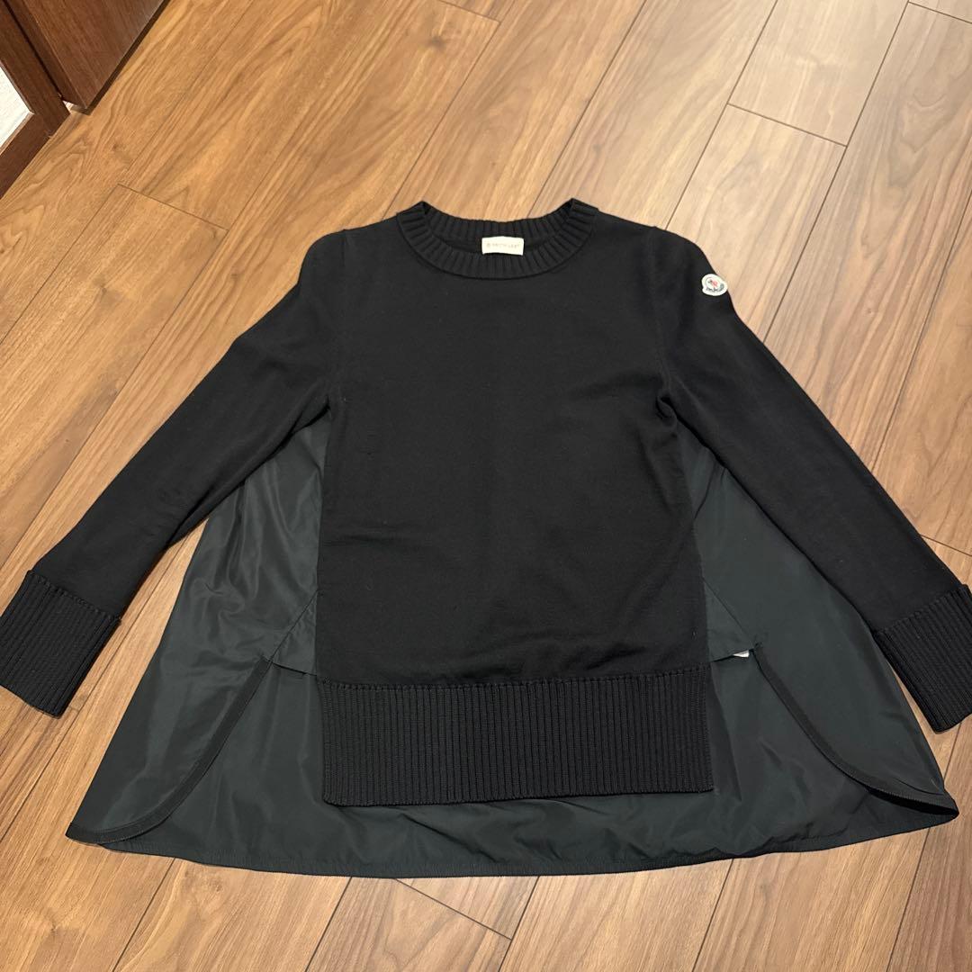 モンクレール MONCLER セーターニット異素材コンビレディース ブラック