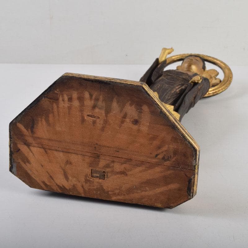 仏教美術　木彫　金彩彩色　仏像　置物　C　8624