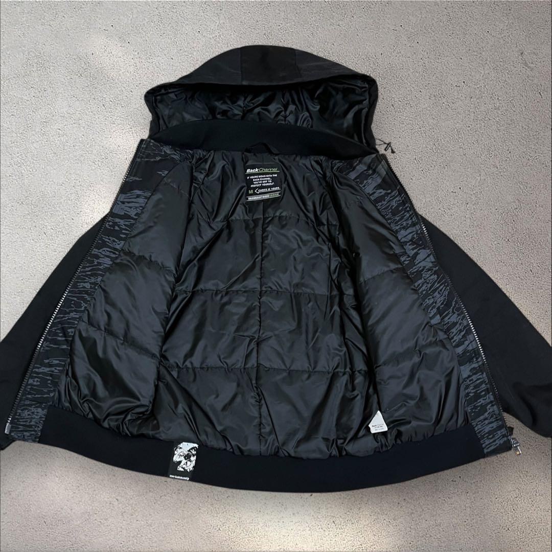 Back Channel コーデュラジャケット　フーディー カモフラ　刺繍　中綿