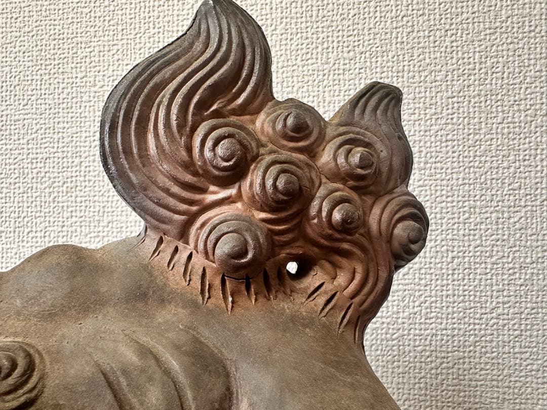 備前焼 唐獅子 置物 木南知加選 在刻銘 時代物 古美術 骨董品 縁起物 極上品