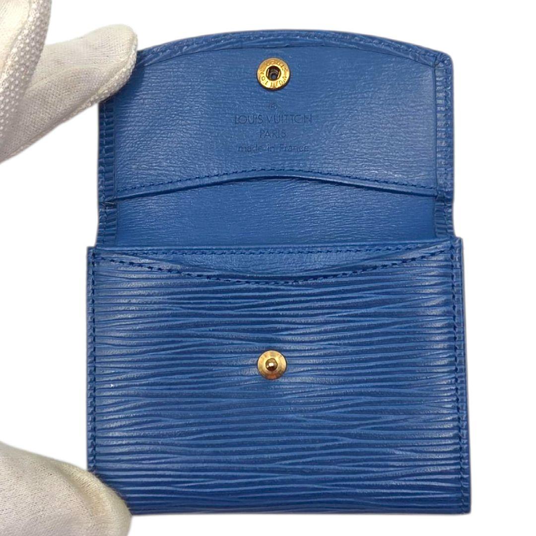 良品●LOUIS VUITTON サーンプル エピ ケース 小銭入れ 青
