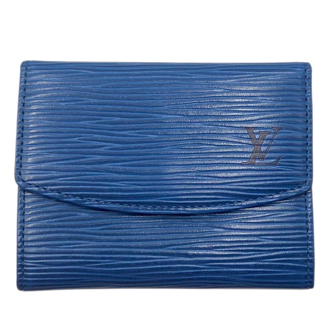 良品●LOUIS VUITTON サーンプル エピ ケース 小銭入れ 青