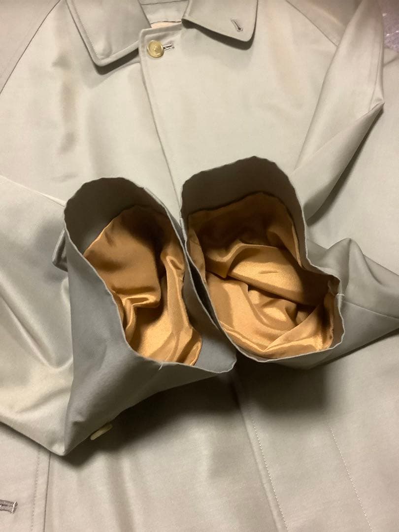 【最高級】バーバリーズ　 ステンカラーコート シルク カシミヤ混 バルマカーン