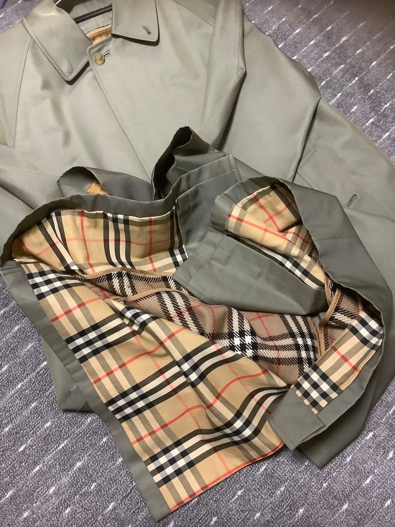 【最高級】バーバリーズ　 ステンカラーコート シルク カシミヤ混 バルマカーン