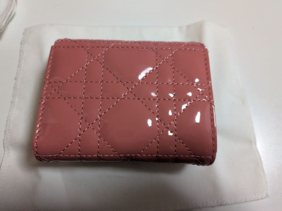 Christian Dior 三つ折り財布 ピンク【新品未使用】