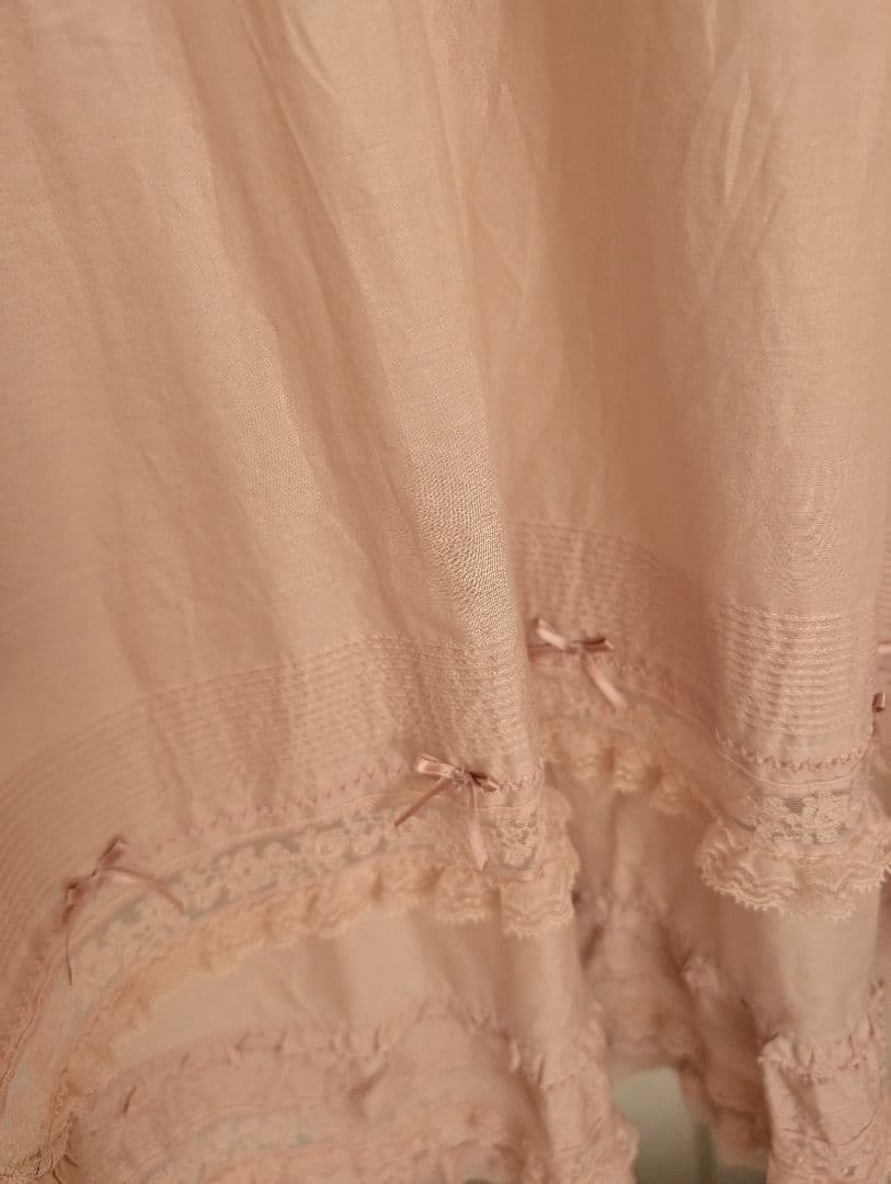 新品　ピンクハウス　ローズ　レース　使い　フリル　タブリエ