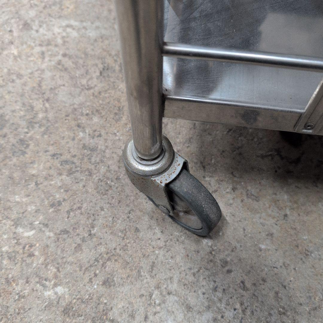 ステンレス製 医療用回診車 キャスター付作業台