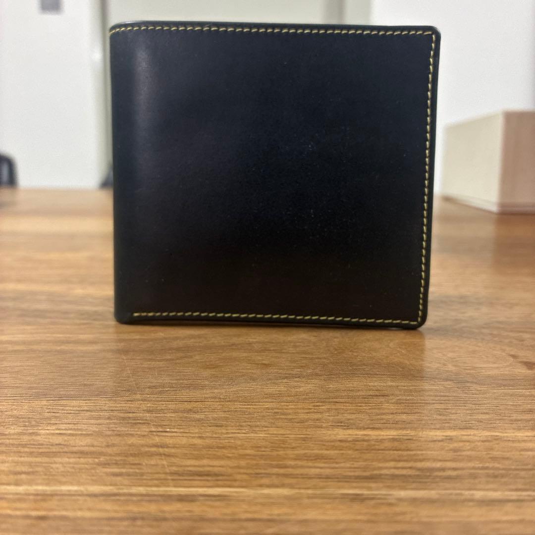 新品　ホワイトハウスコックス　ブライドルレザー　ネイビー　二つ折り財布S7532