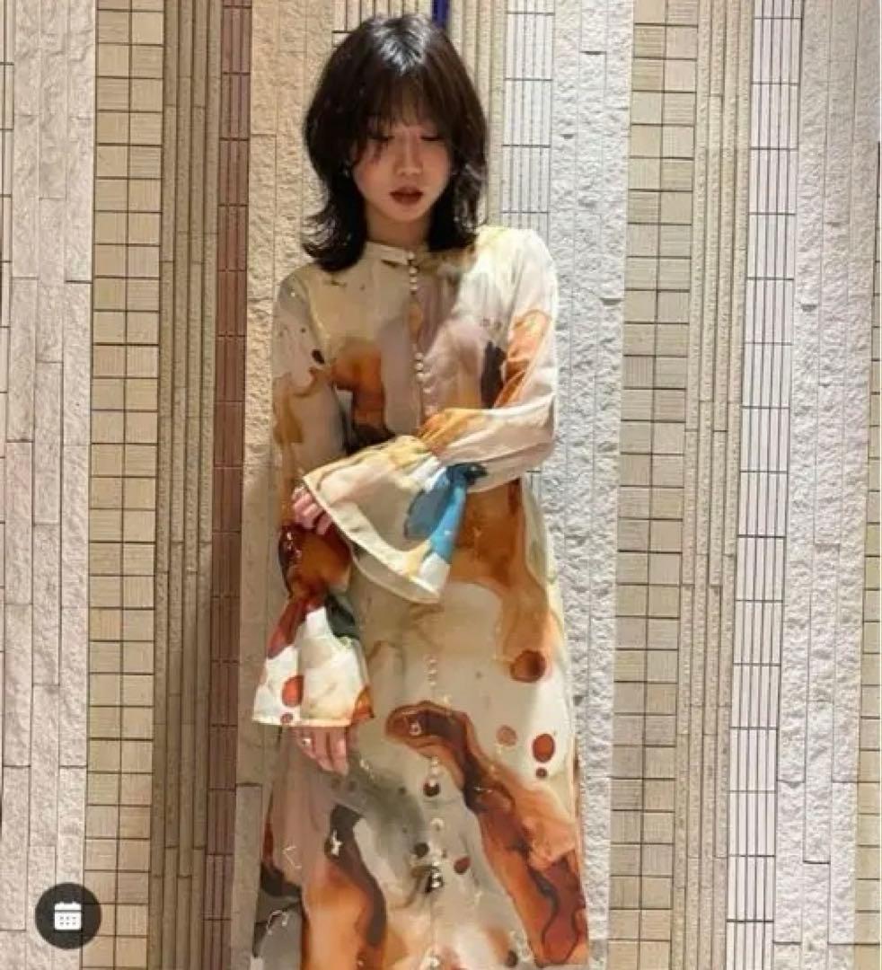 ワンピース Ameri UNDRESSED AMELIA INK ART DRESS