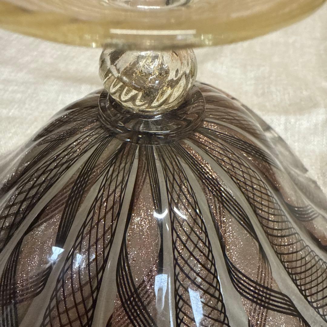 ヴェネチアングラス　ムラーノ　レース　バラリン工房　BALLARIN コンポート