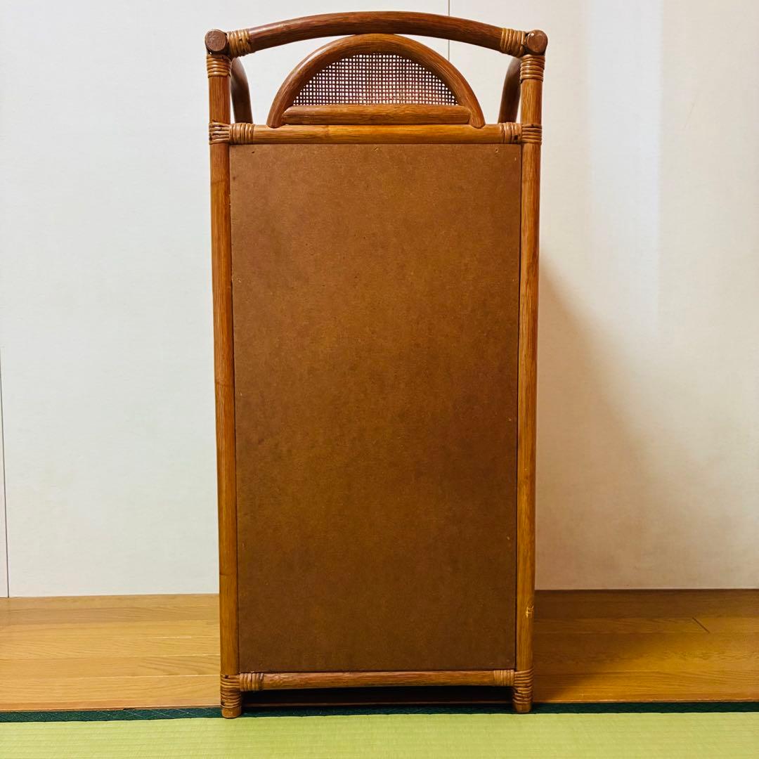 籐家具 ラタン 5段 チェスト 昭和レトロ タンス 収納棚 ナチュラル