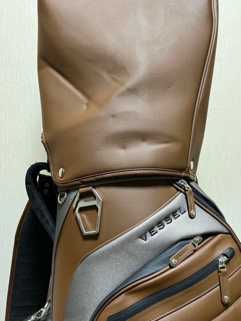 Vessel ベゼル ブラウン ゴルフバッグ APX Staff