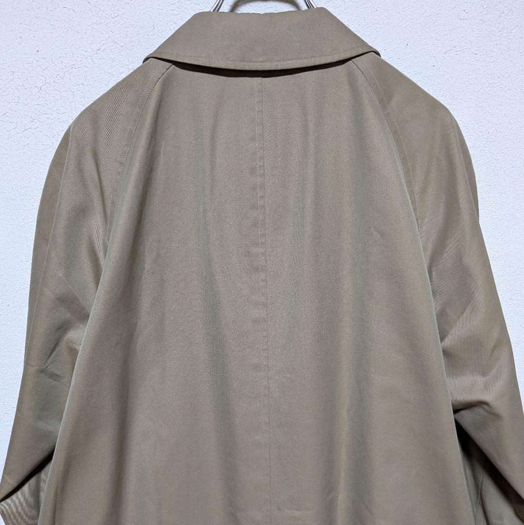 美品 80〜90s バーバリー ステンカラーコート メンズ コットン ベージュ5