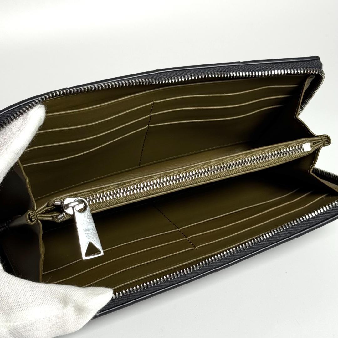 現行 BOTTEGA VENETA カセット ジップアラウンド ウォレット 本革