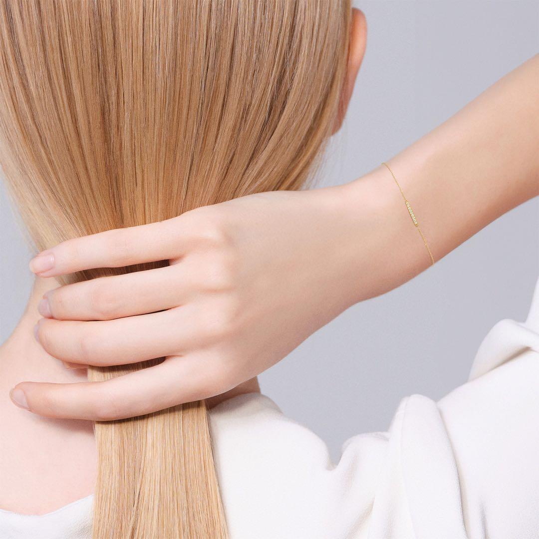 AHKAH ティナチェーンブレスレット　全長15.5cm 短めぴたっと着用可能