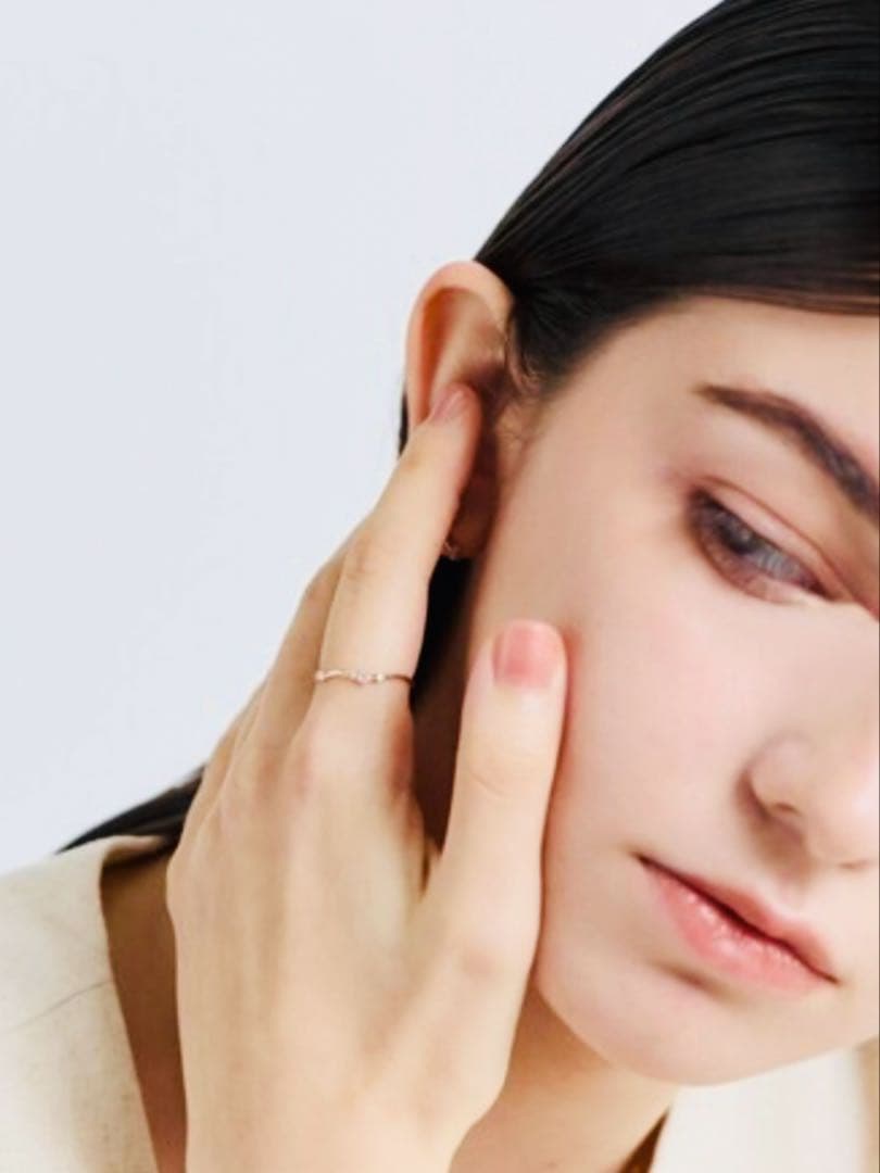 ■完売品■【ete】K10MPG ローズクォーツ/ダイヤモンド リング