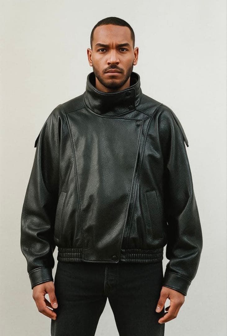 【最安値】ZARAフェイクレザージャケット XLサイズ ブラック ysl