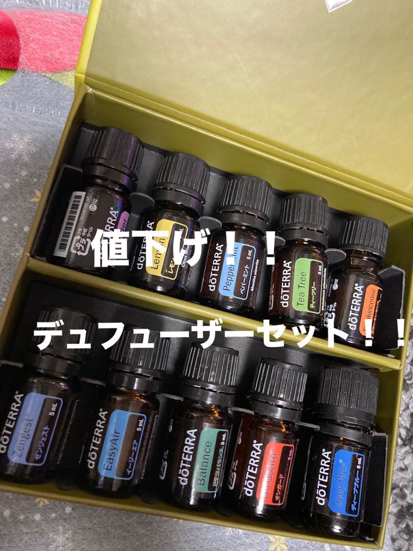 doTERRAファミリーエッセンシャルズキット10本セット デュフューザーペブル